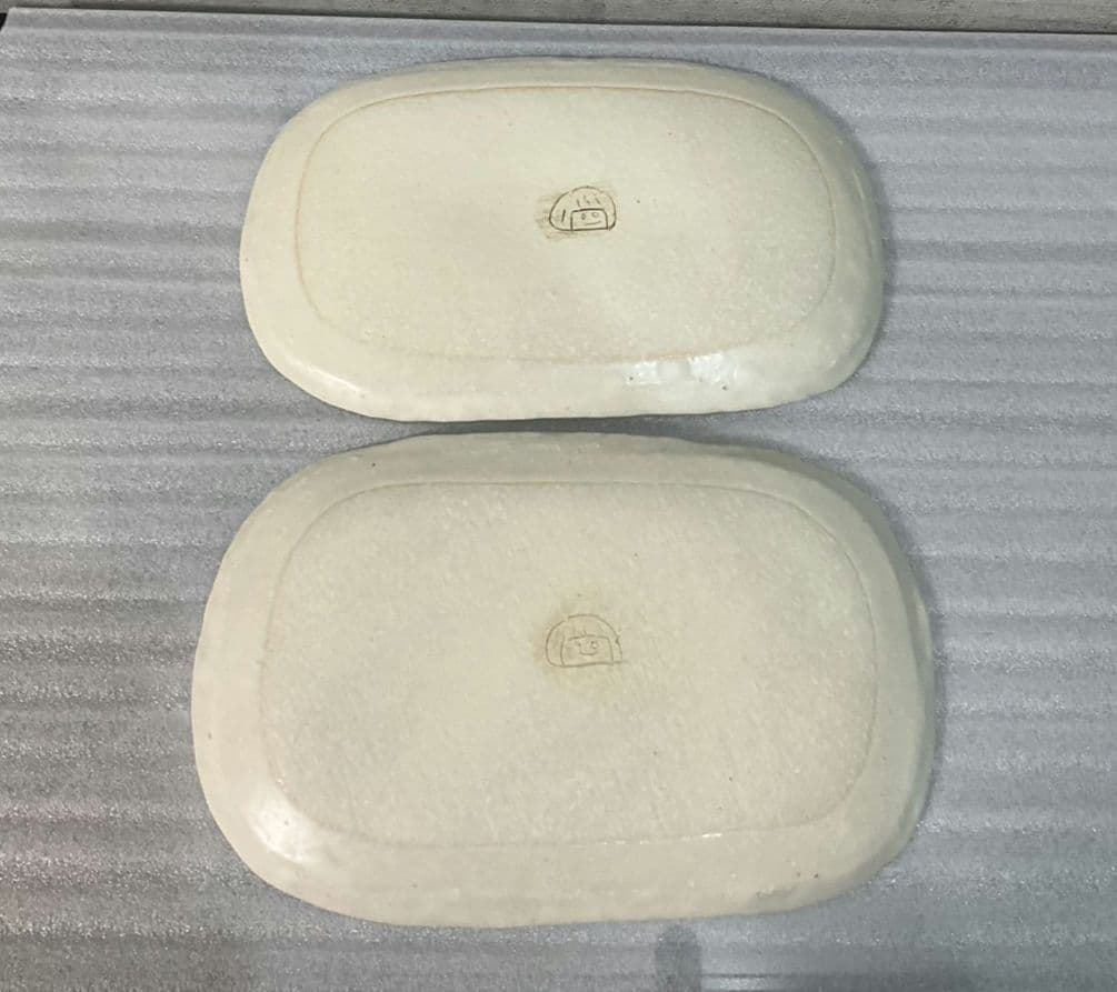 未使用　入手困難　山田裕恵　長皿　女の子　男の子　プレート　皿　食器　レア