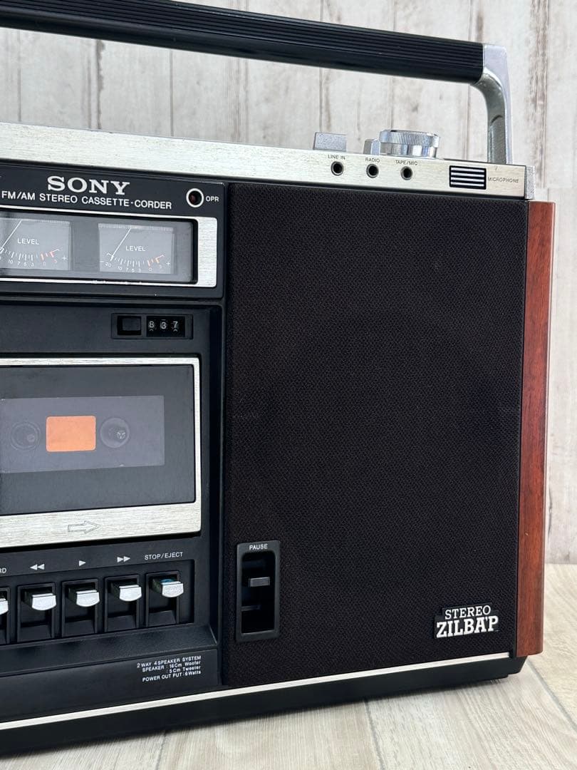 動作品| SONY ソニー　ラジカセ　CF-6600 昭和レトロ当時物　ラジオ