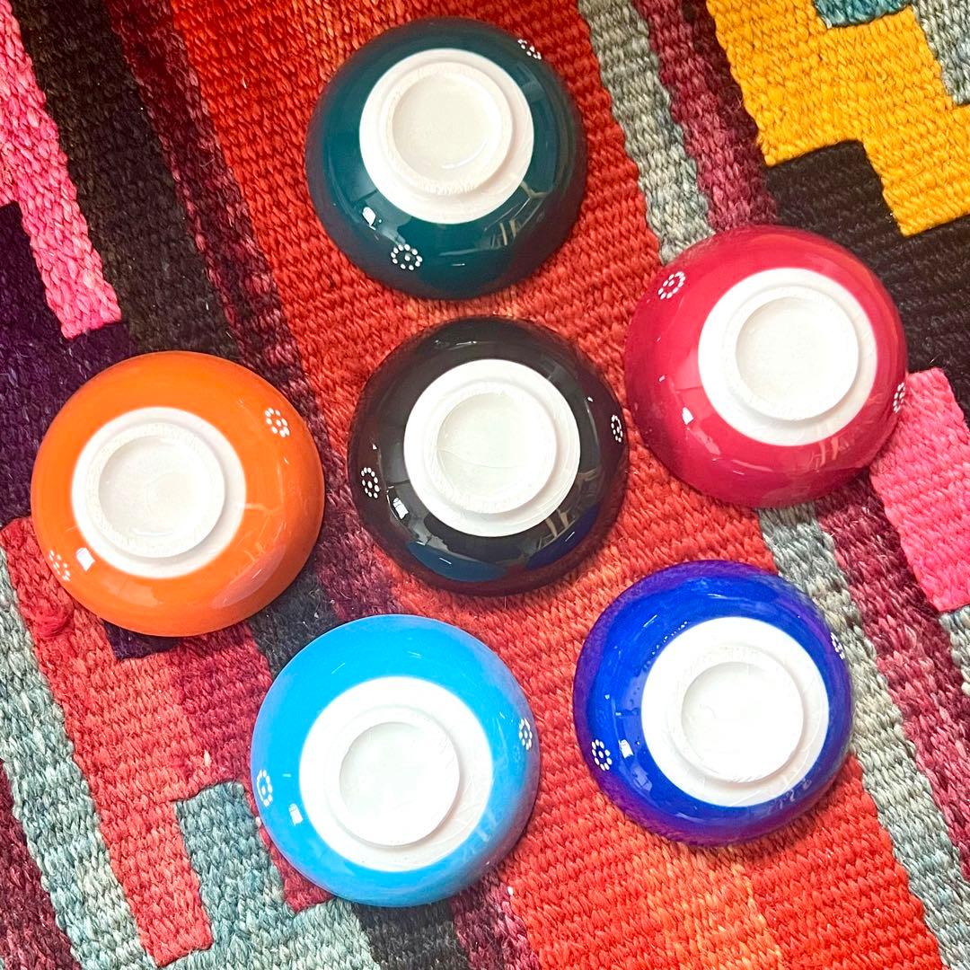 6個セット‼︎【トルコ】ハンドメイド ボウル 小物入れ キュタフヤ陶器 小皿
