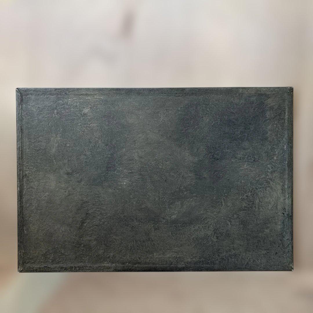 ハタノワタル 敷板 ランチョンマット 和紙 アルミ／グレー 灰色 作家もの ①