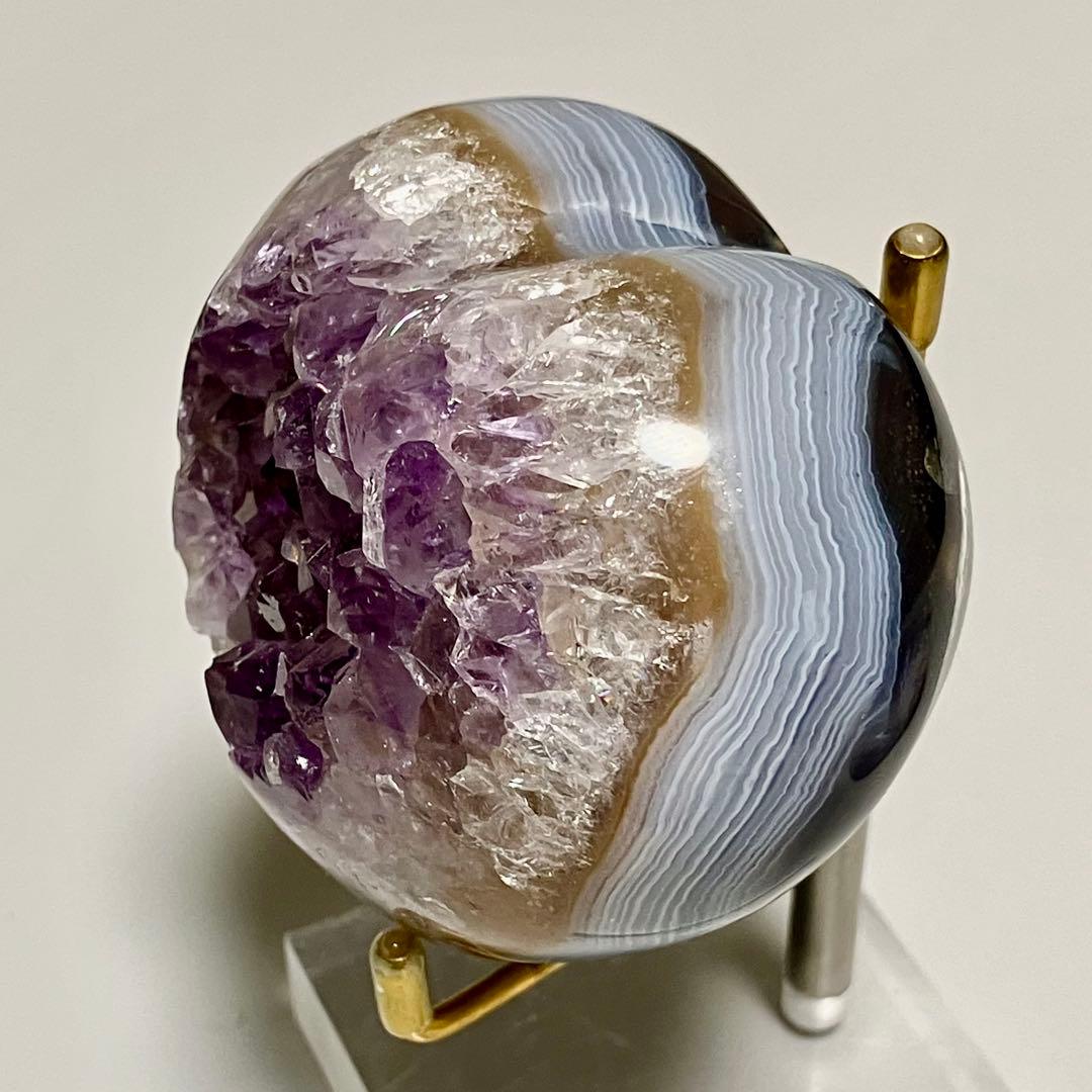 Summer Sale【A】ハイクオリティ✴︎アメジストアゲートハートシェイプ