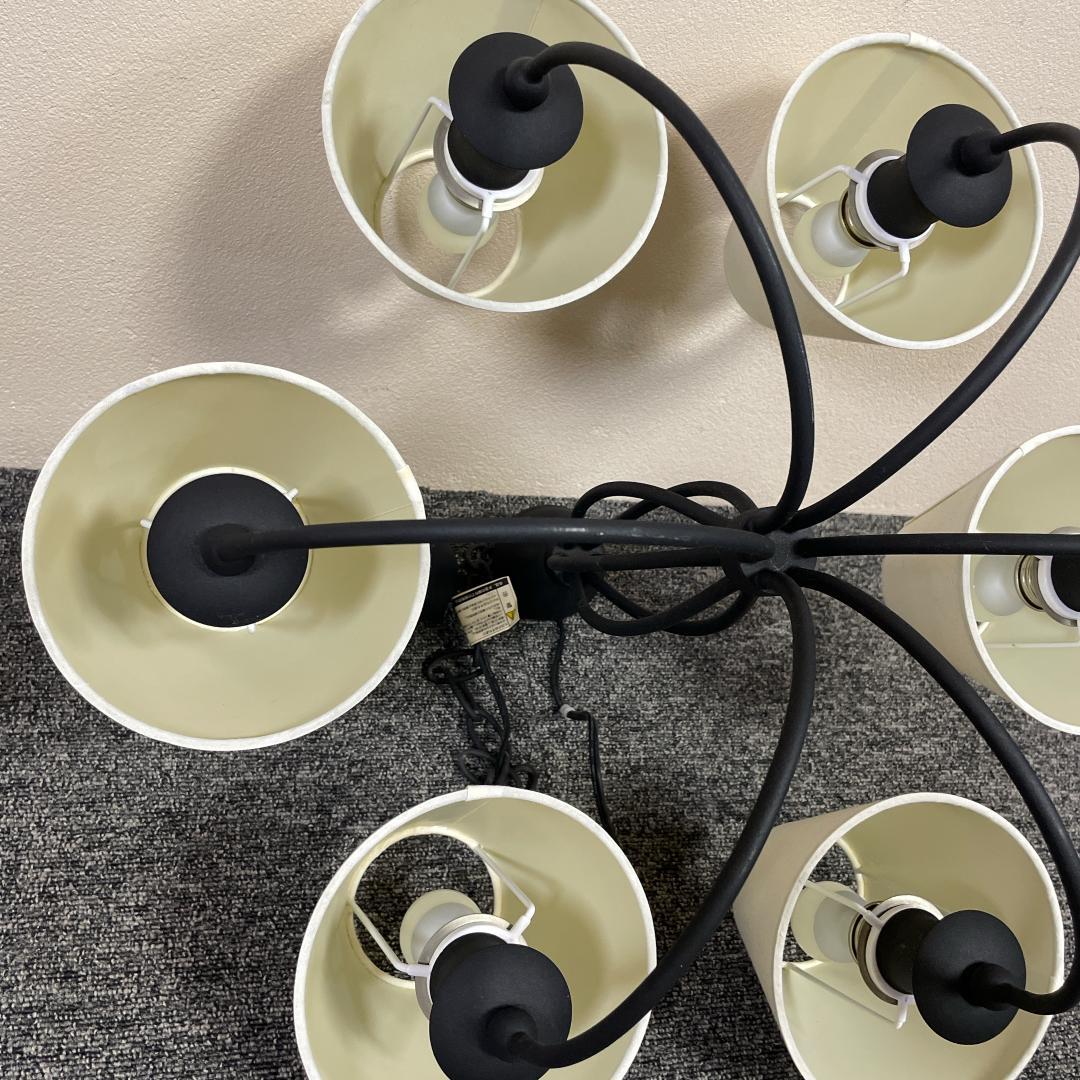 【良品】ユーワ YPL-368 シャンデリア 6灯　アンティーク