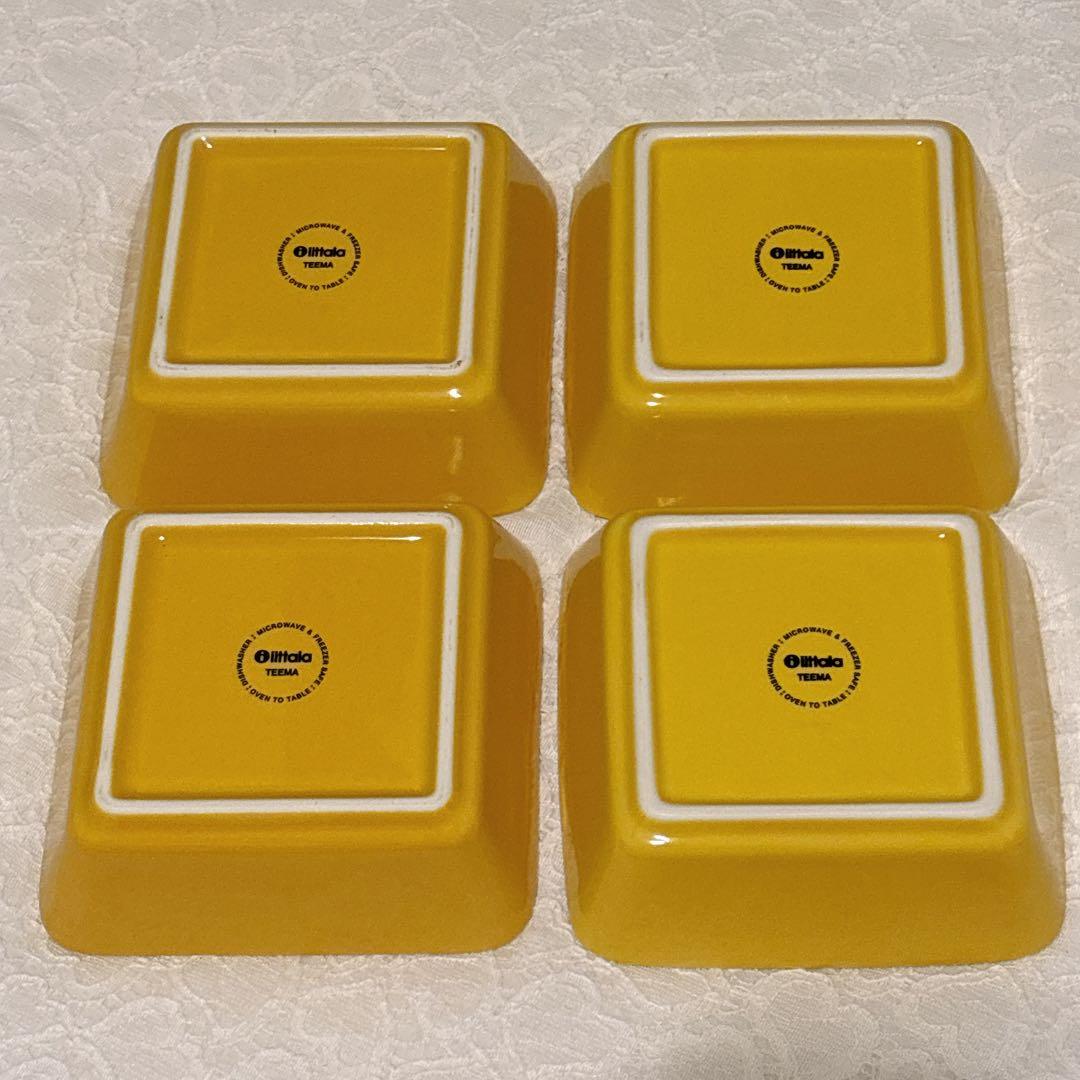 イッタラ ティーマ スクエアプレート ハニー  Teema 4個