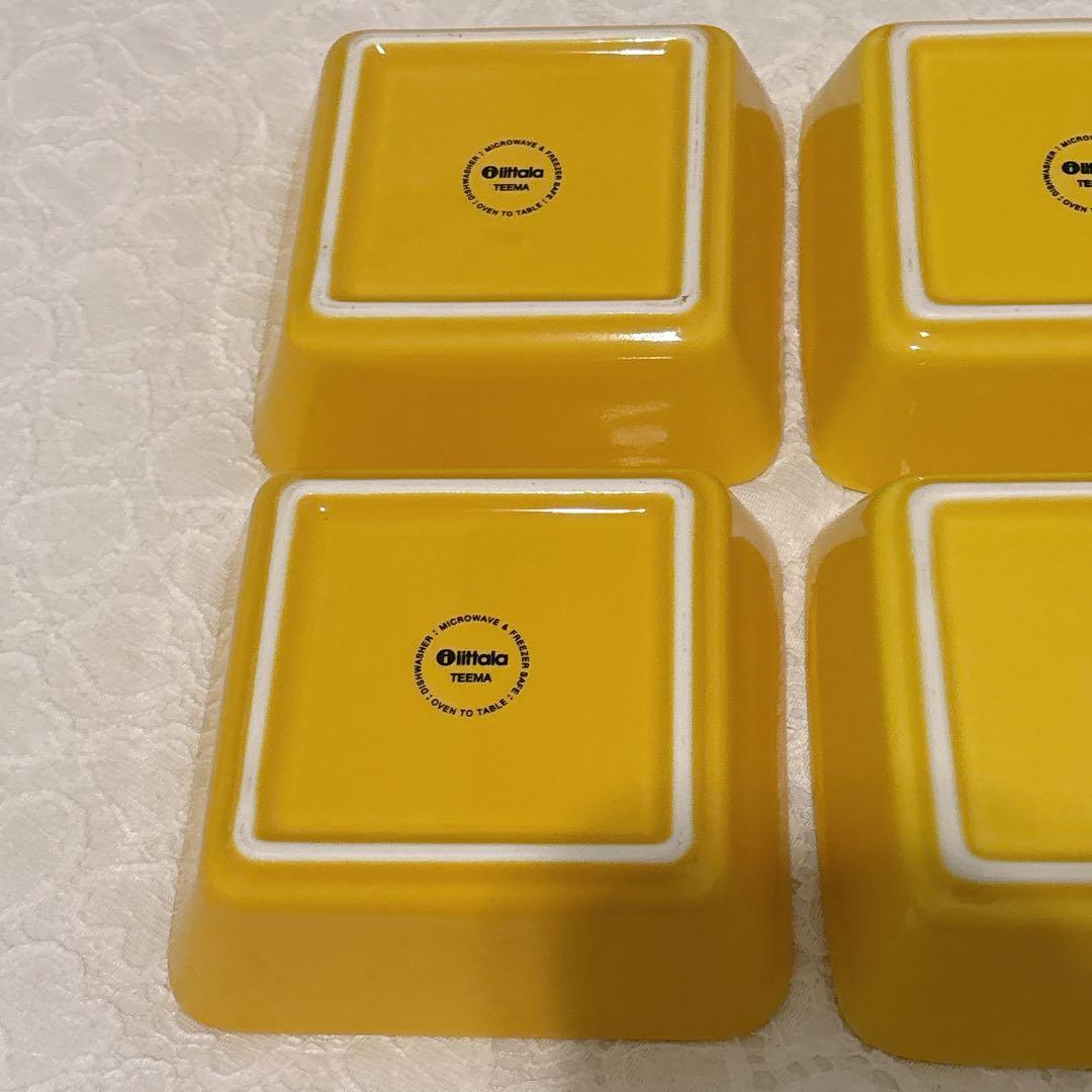 イッタラ ティーマ スクエアプレート ハニー  Teema 4個