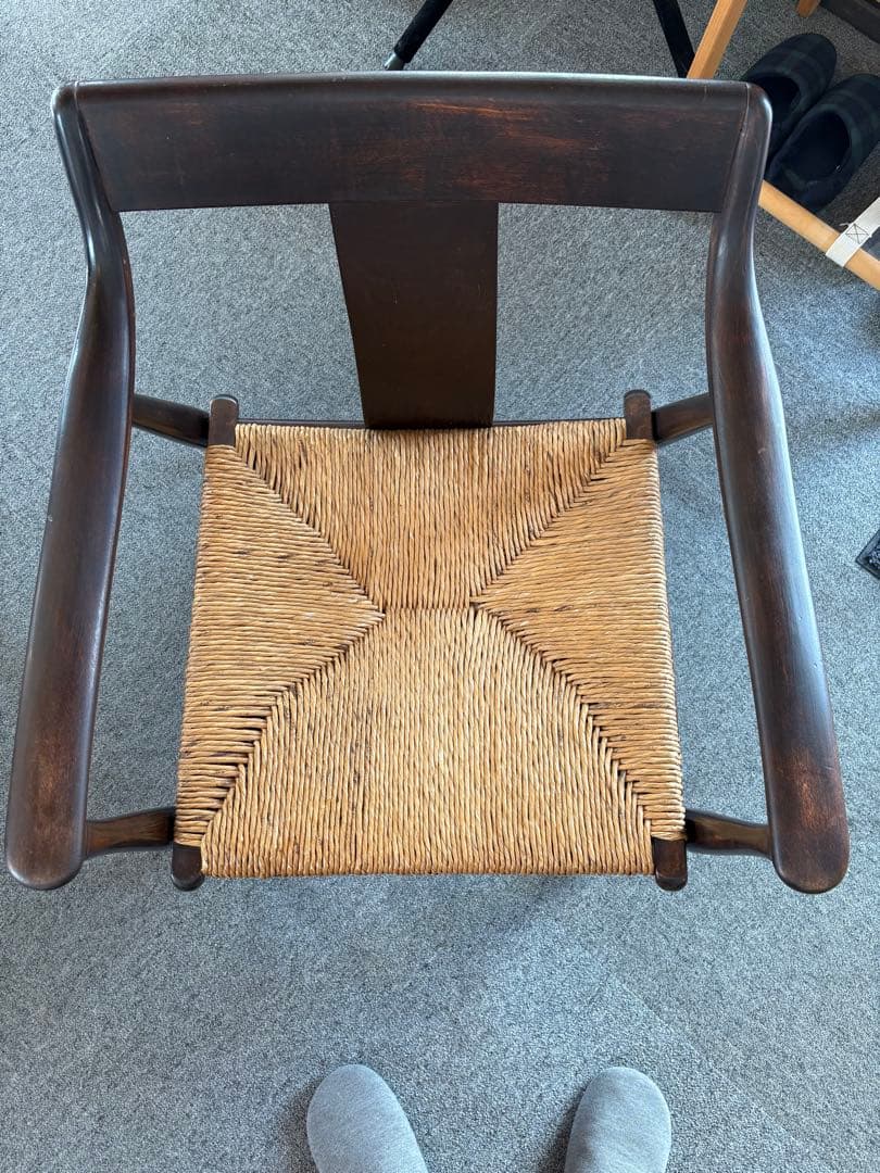 .*.様 松本民藝 ７７型曲肘ラッシチェア