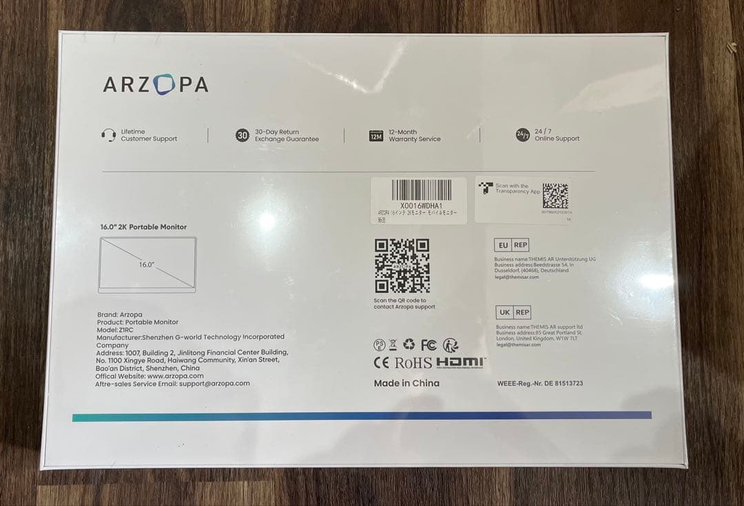 新品 Arzopa Z1RC モバイルモニター 16インチ