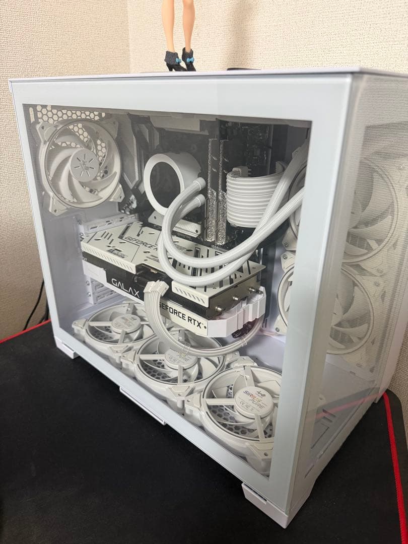 ホワイト RGB LED ミドルタワーPCケース