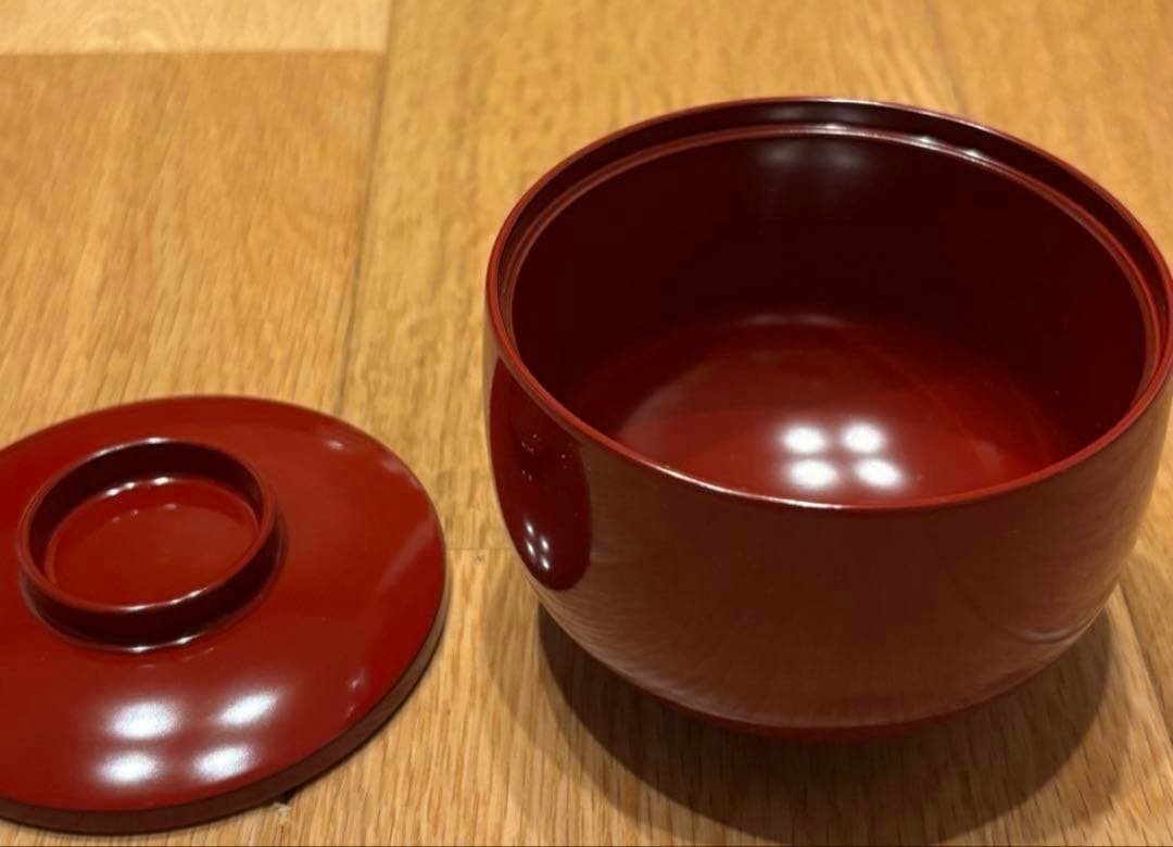 利久吸椀　朱色　朱　木乾漆　10個セット　10 小吸椀　漆　吸い物椀