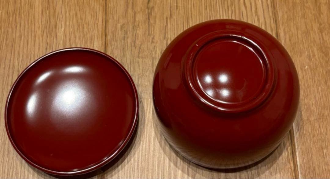 利久吸椀　朱色　朱　木乾漆　10個セット　10 小吸椀　漆　吸い物椀