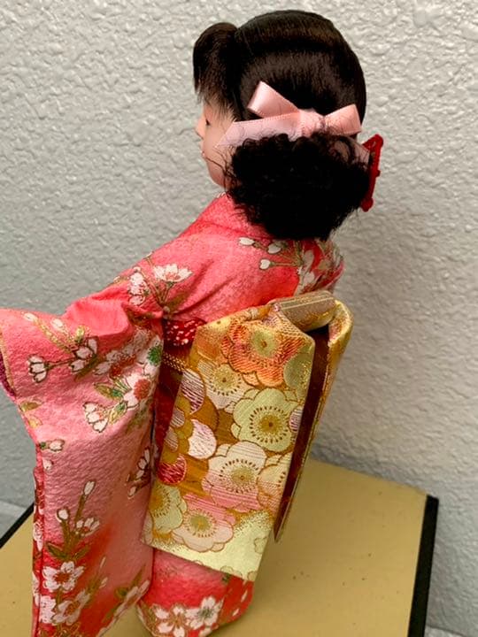 雛人形　金彩　さくら　嘉房作　ガラスケース入
