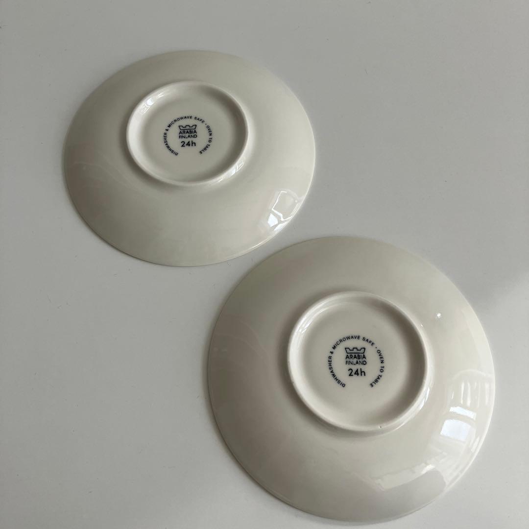 旧王冠ロゴ　アラビア　トゥオキオ　カップソーサー　2客