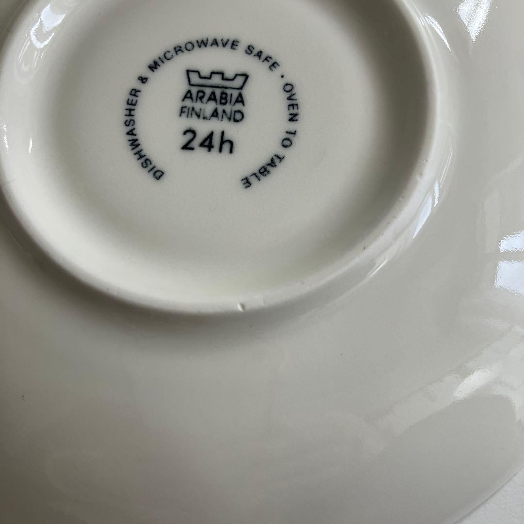 旧王冠ロゴ　アラビア　トゥオキオ　カップソーサー　2客