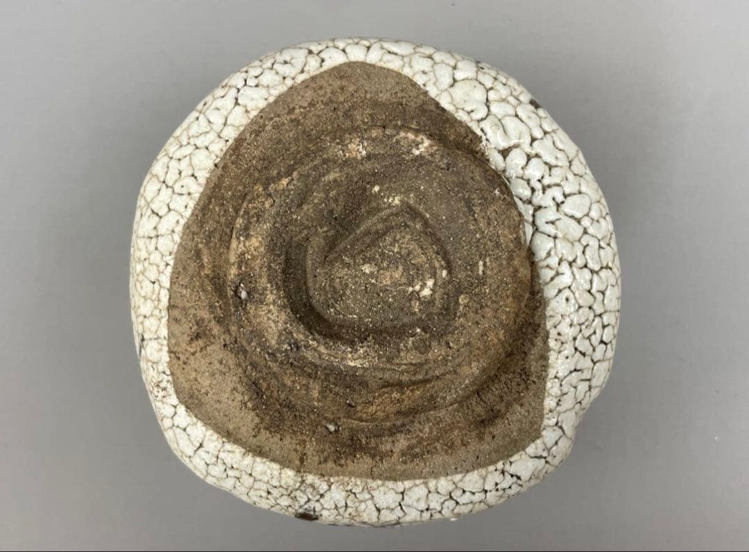 資産家放出品 古志野焼 仕覆付 鼠志野 茶道具 絵志野 御物袋 桃山期 美濃焼