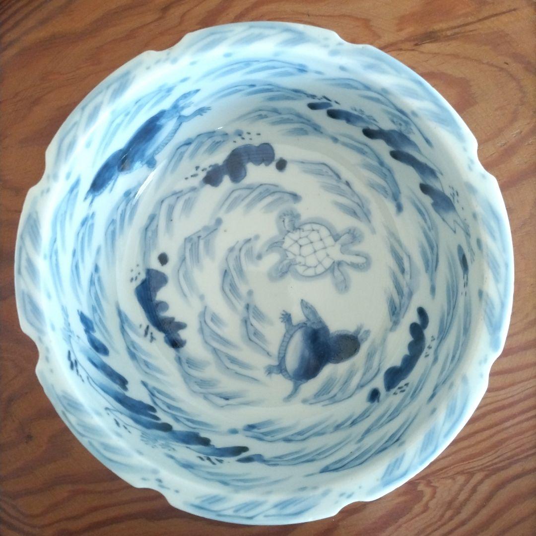 ★ 江戸期 亀 染付 鉢 古伊万里 アンティーク