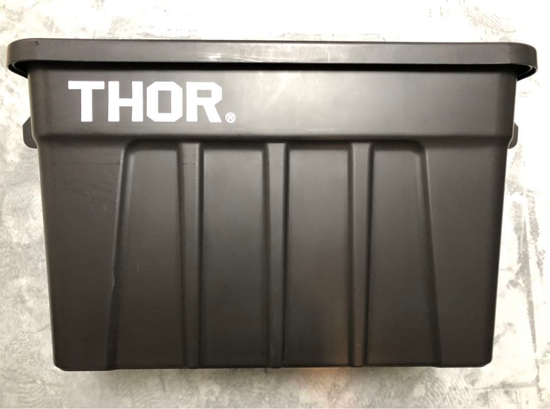【THOR 】フタ付き コンテナ 75L ブラック　2個セット　旧ロゴ