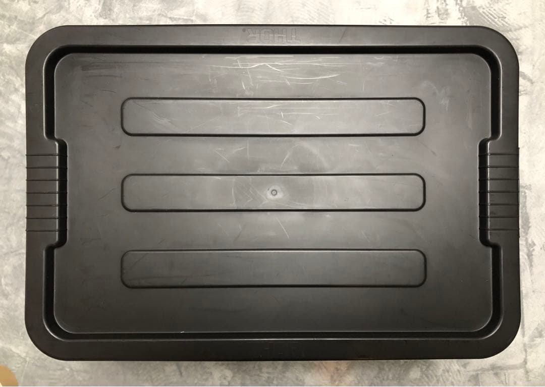 【THOR 】フタ付き コンテナ 75L ブラック　2個セット　旧ロゴ