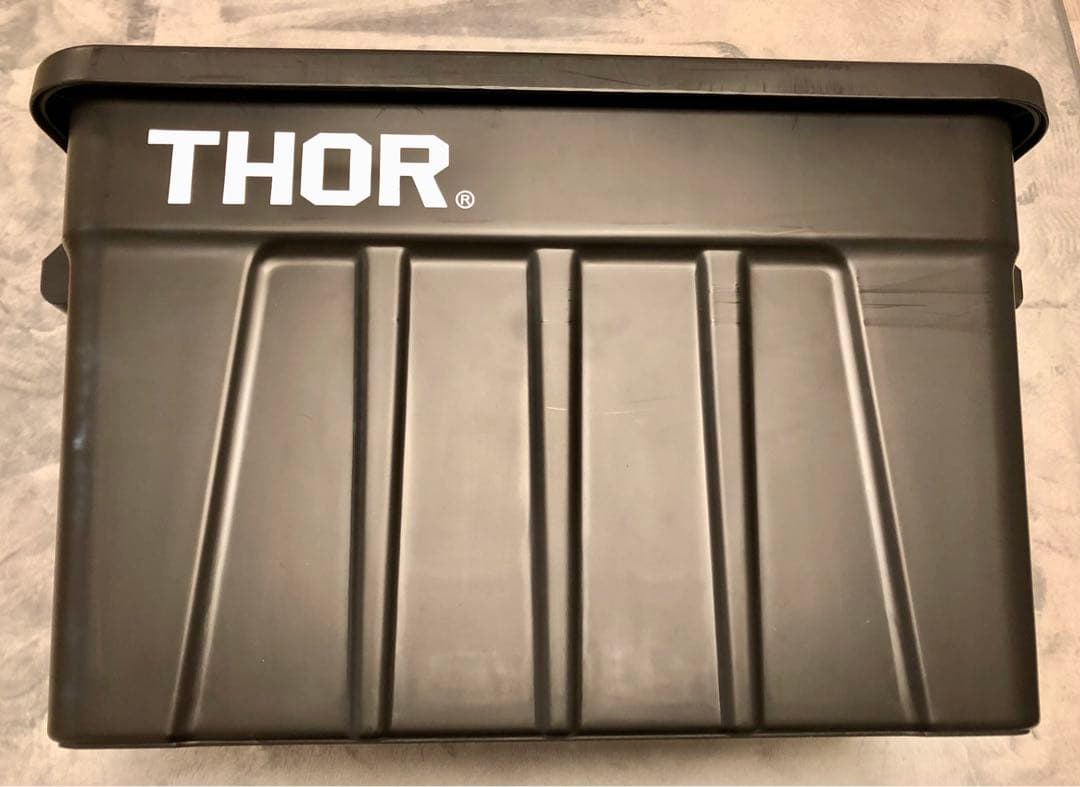 【THOR 】フタ付き コンテナ 75L ブラック　2個セット　旧ロゴ