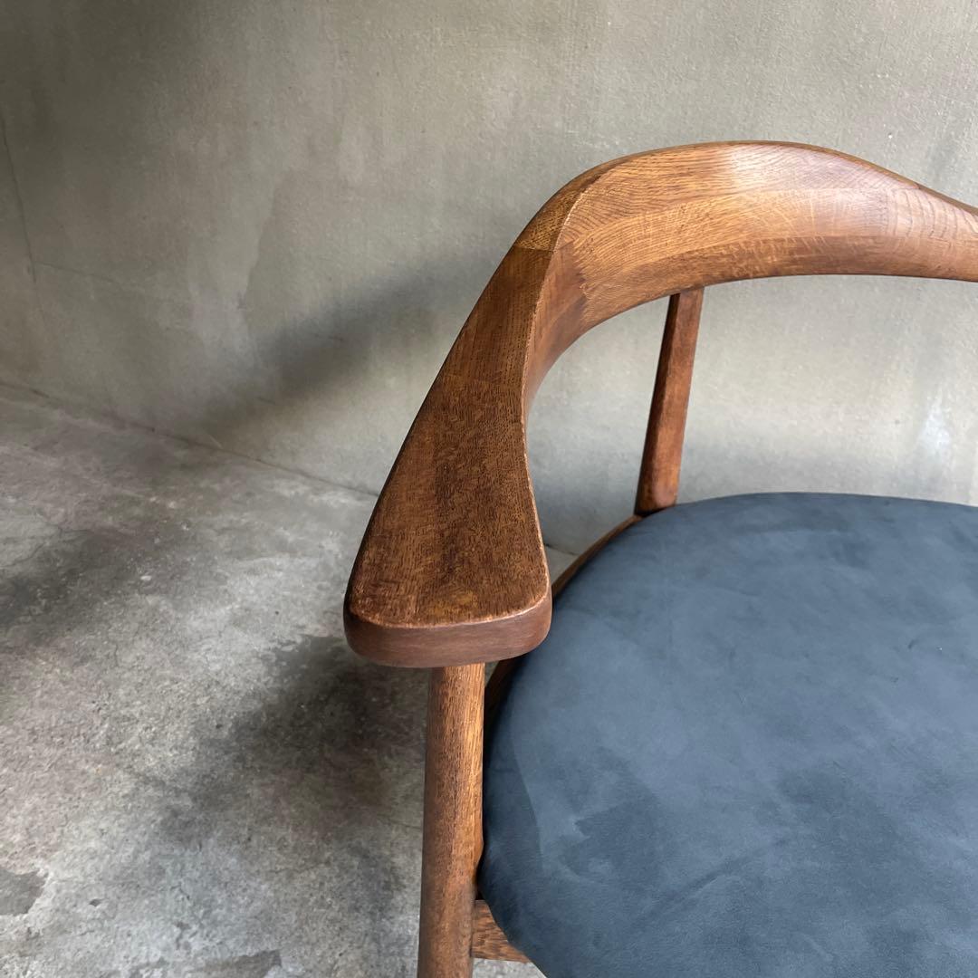 美品　秋岡芳夫　あぐらのかける男の椅子　低座椅子　本革座面張り替え