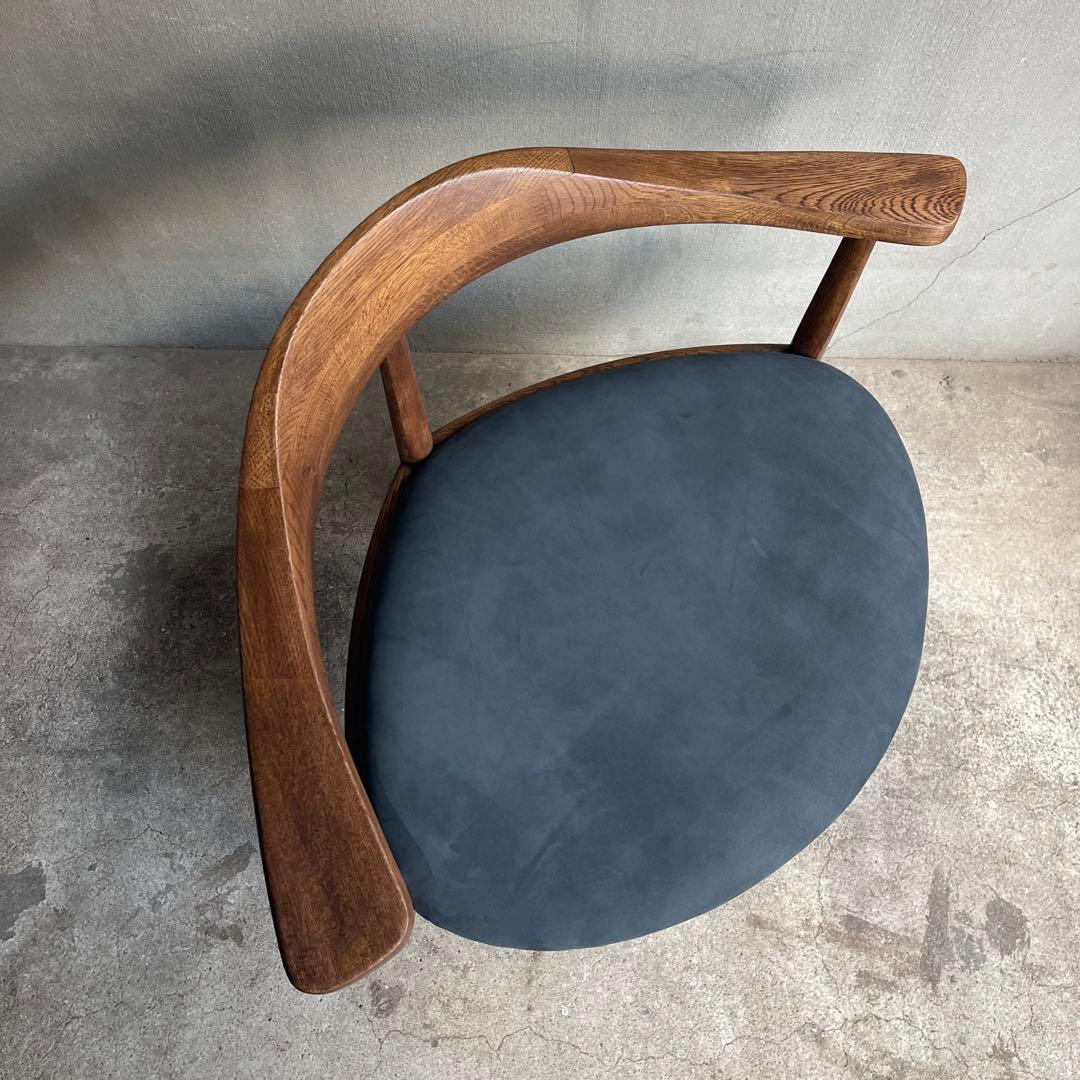 美品　秋岡芳夫　あぐらのかける男の椅子　低座椅子　本革座面張り替え