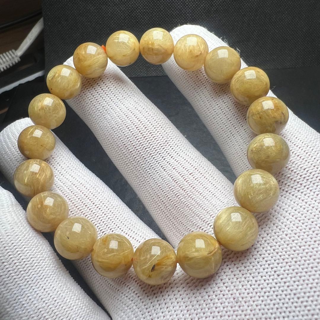 【64121】ゴールドルチルクォーツ 10mm ブレスレット