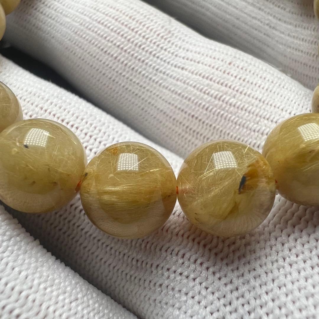 【64121】ゴールドルチルクォーツ 10mm ブレスレット