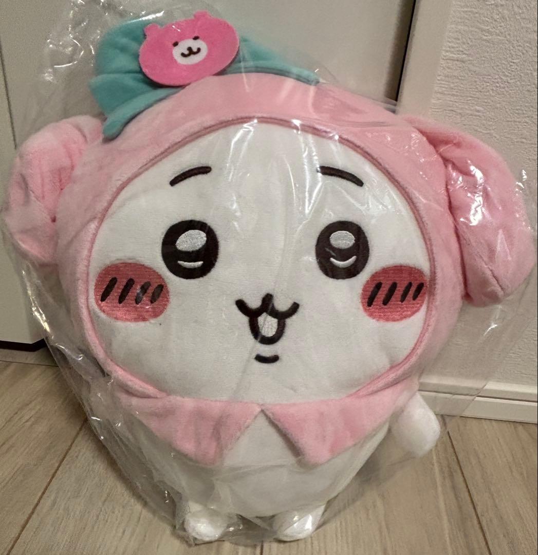 新品未開封　ちいかわ×サンリオ　BIG ぬいぐるみ　ハチワレ　くりまんじゅう