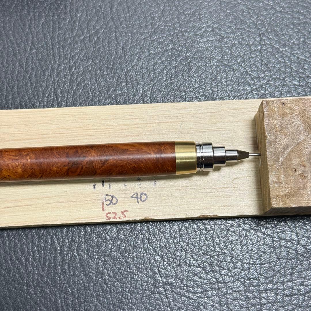 106花梨瘤　木製シャーペン　最強低重心　真鍮
