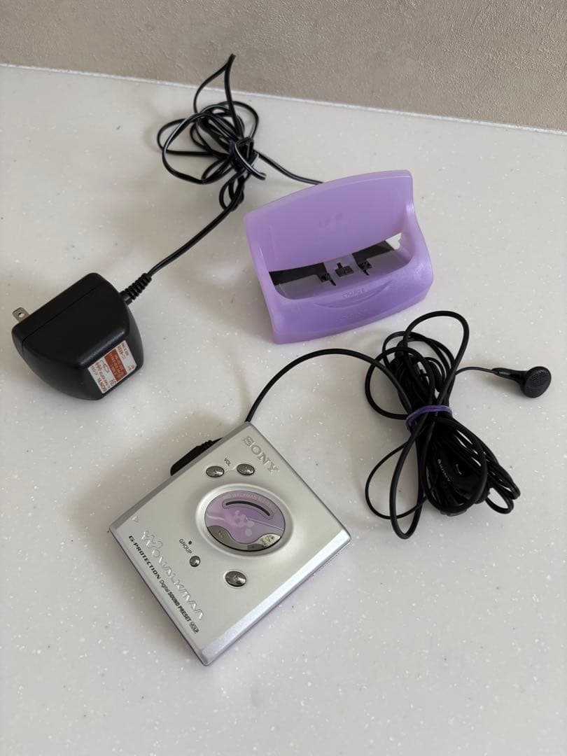 SONY MDプレーヤー　パープル