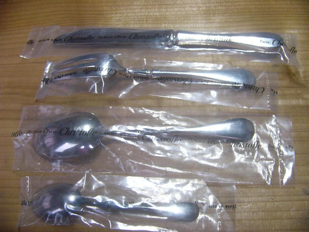 ラッキーウッド　未開封　４本セット　クリストフルの袋入り　銀メッキ