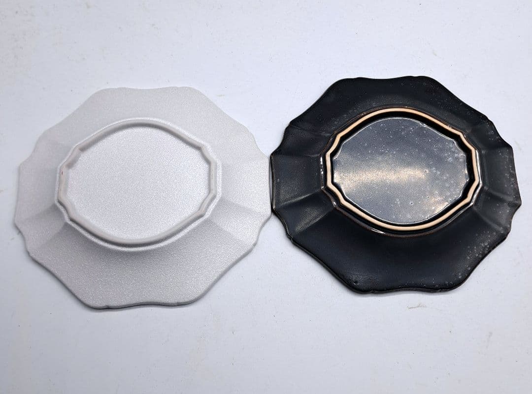 #美濃蔵☆最新作入荷☆渕プラチナ白吹22cmプレート&金結晶22cmプレート