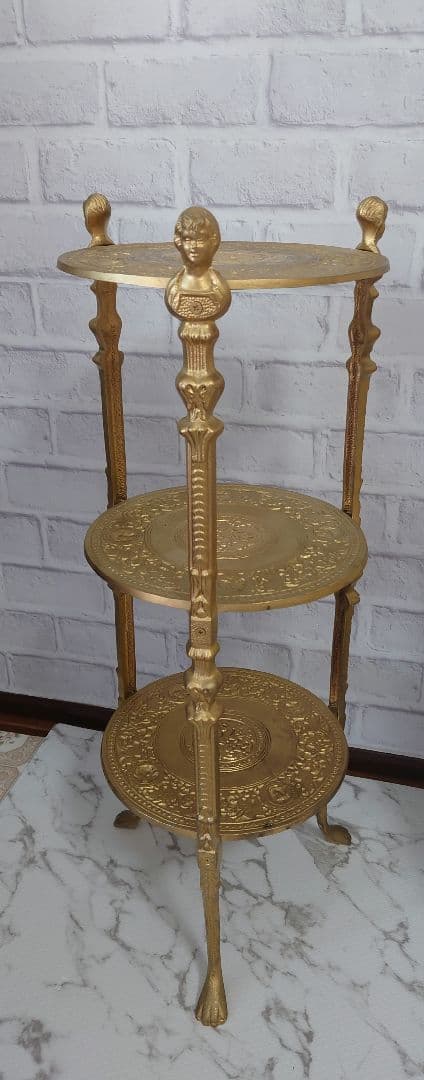 アンティーク　花台　花瓶付き