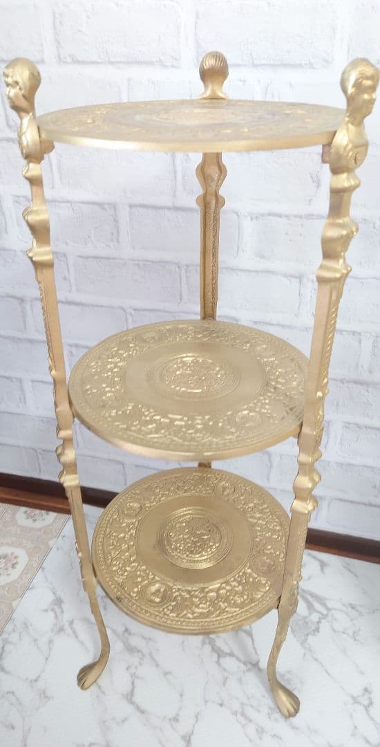 アンティーク　花台　花瓶付き