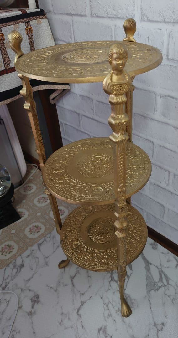 アンティーク　花台　花瓶付き