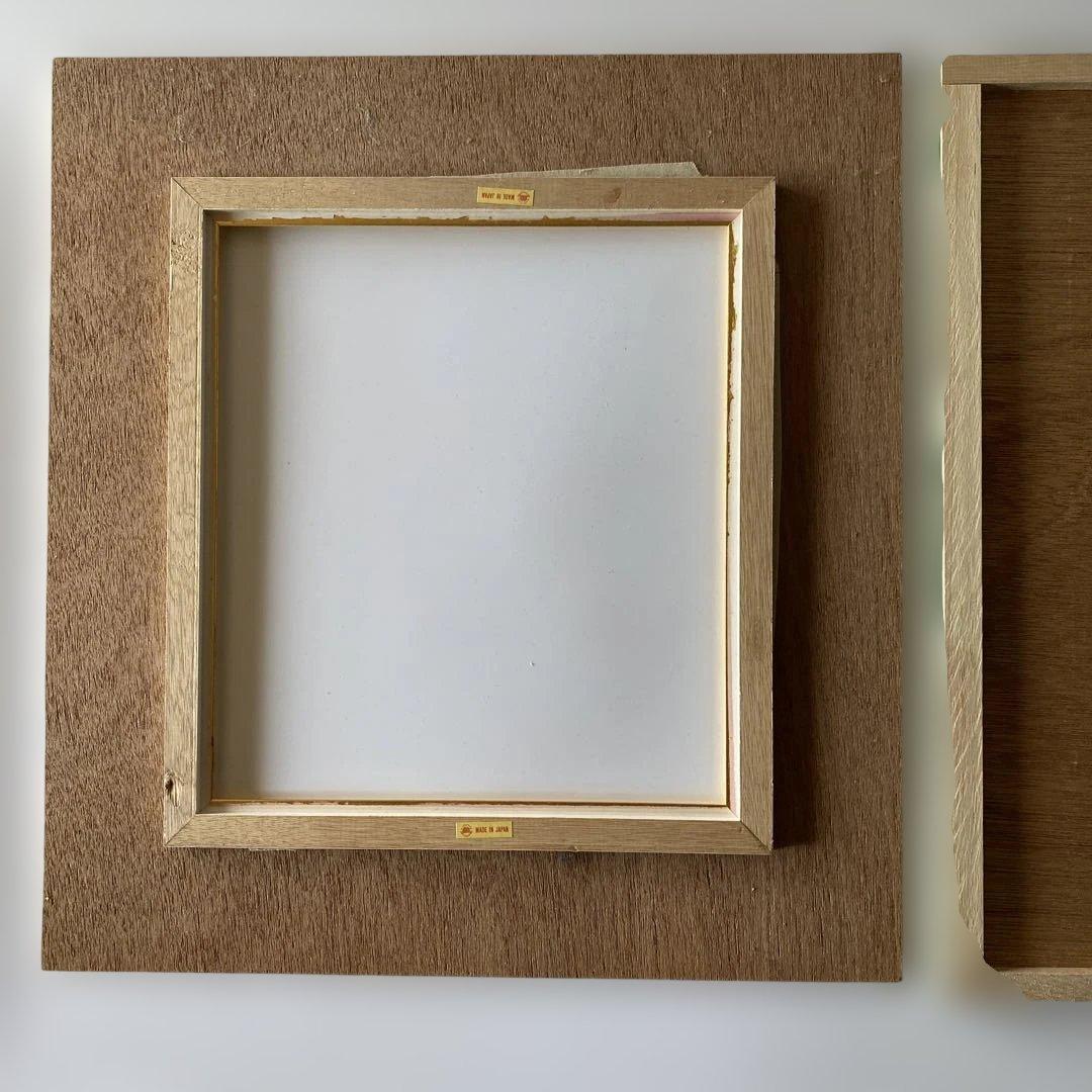 無垢材 アール曲線 額装 フレーム ジャパニーズモダン 北欧ヴィンテージ