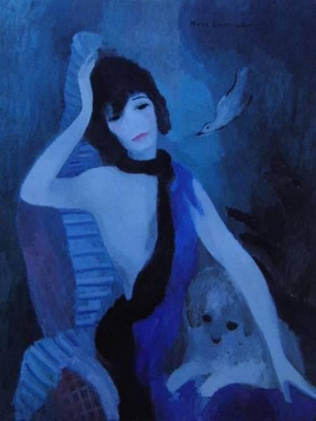 ローランサン、シャネルの肖像、希少な画集画、新品額装付