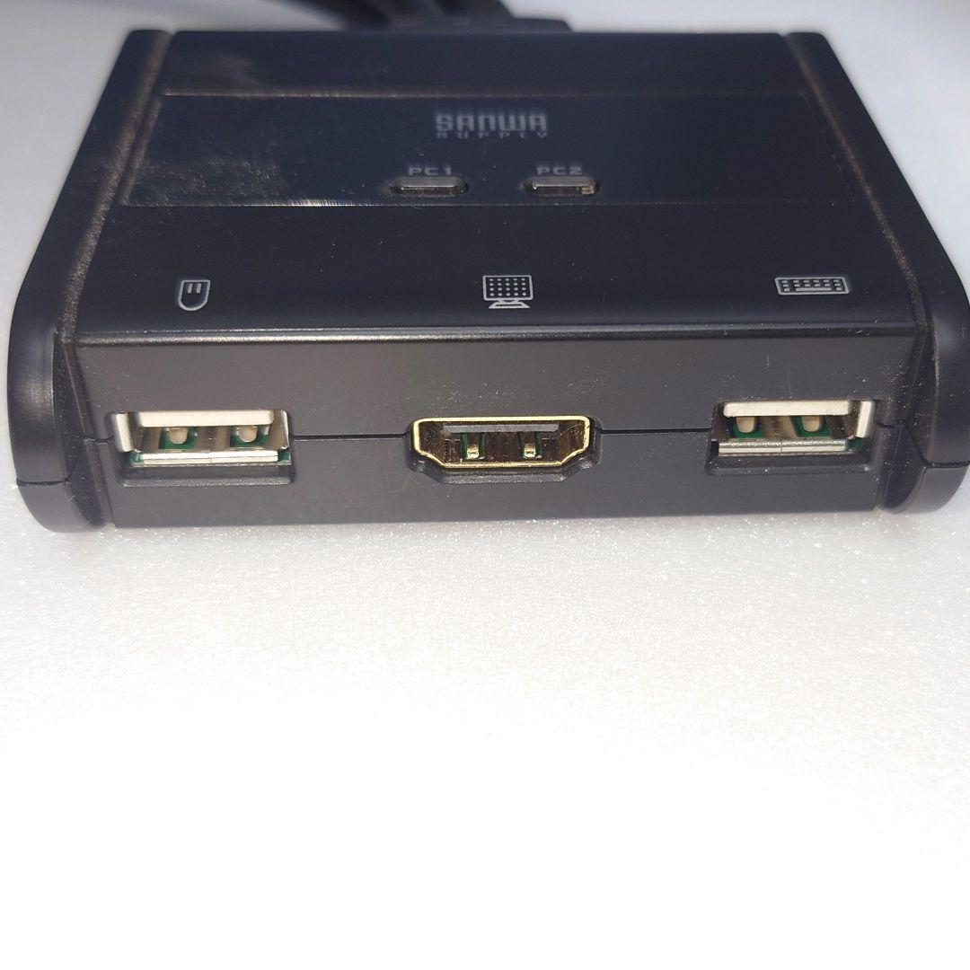 サンワ KVM切替器 2ポート USB HDMI　SW-KVM2WHU