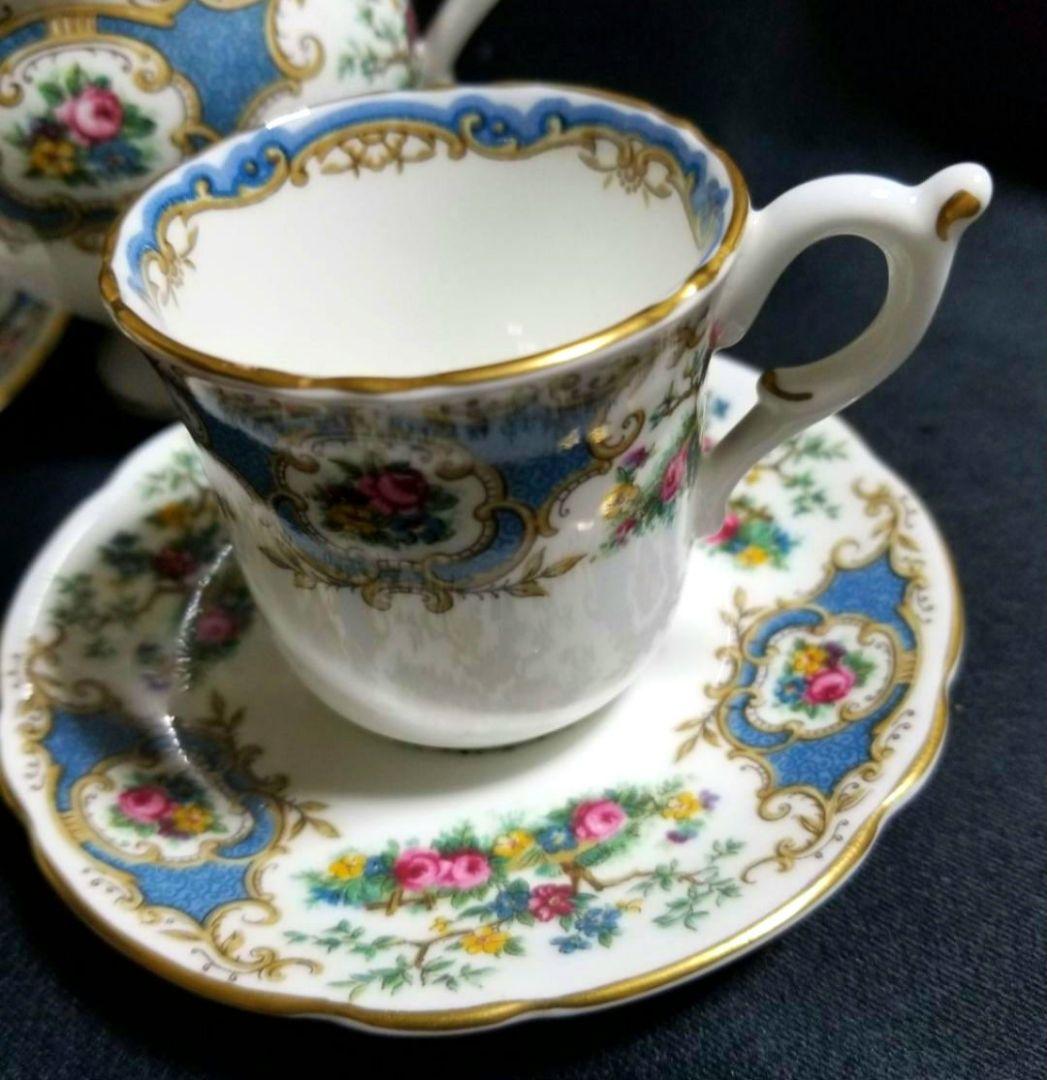 1940年代　コールポート『Broadway Blue』ティーセット