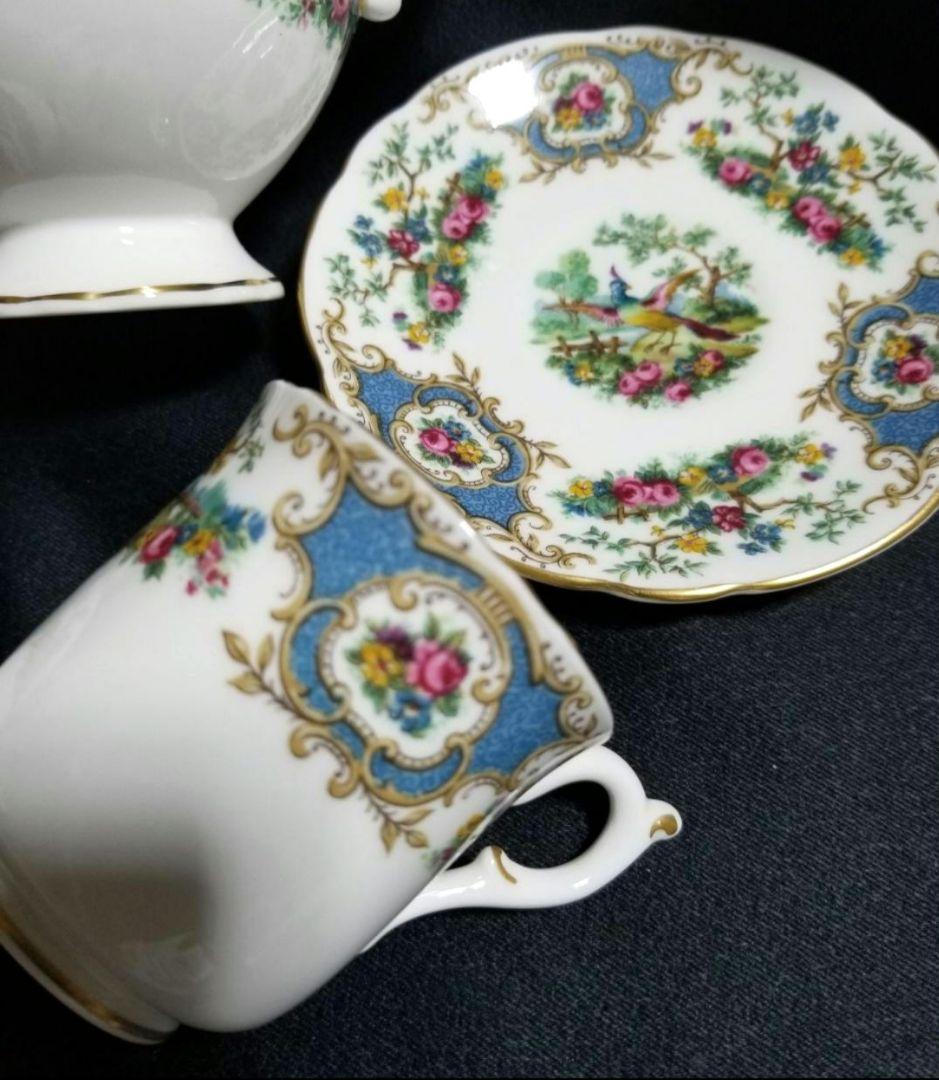 1940年代　コールポート『Broadway Blue』ティーセット