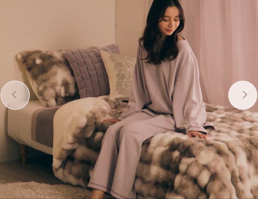 フランフラン WARMY ポコモコファー 掛け布団カバー シングル グレー