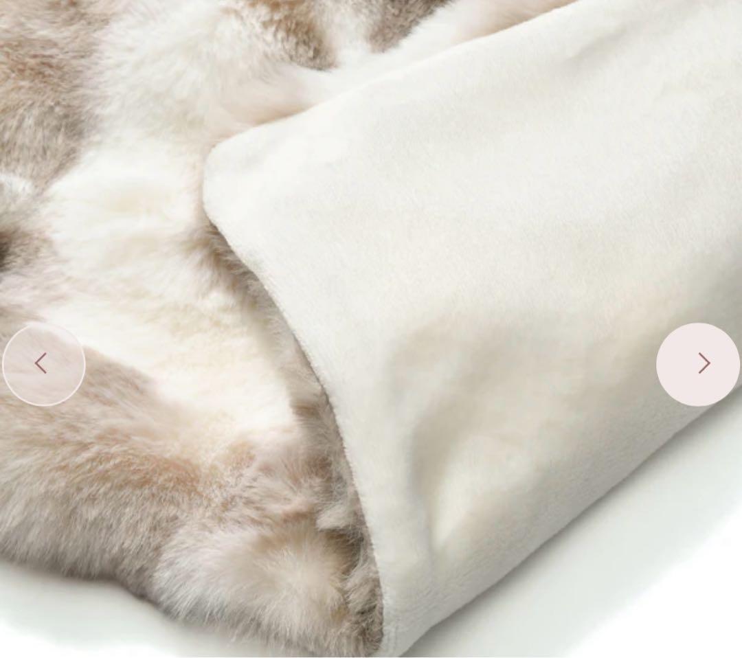 フランフラン WARMY ポコモコファー 掛け布団カバー シングル グレー