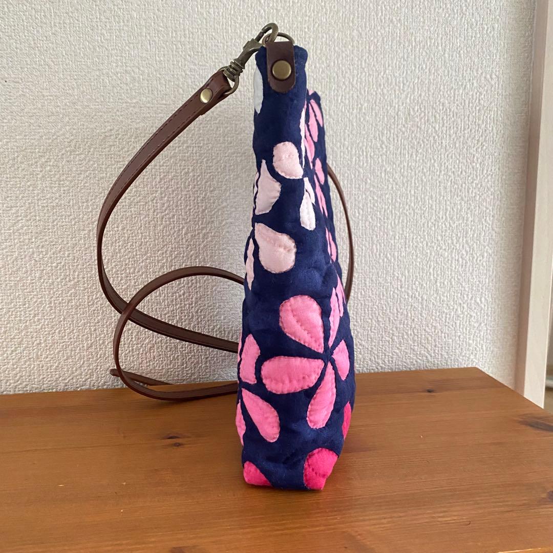 ハワイアンキルト◆ショルダーバッグ◆プルメリア◆ハンドメイド