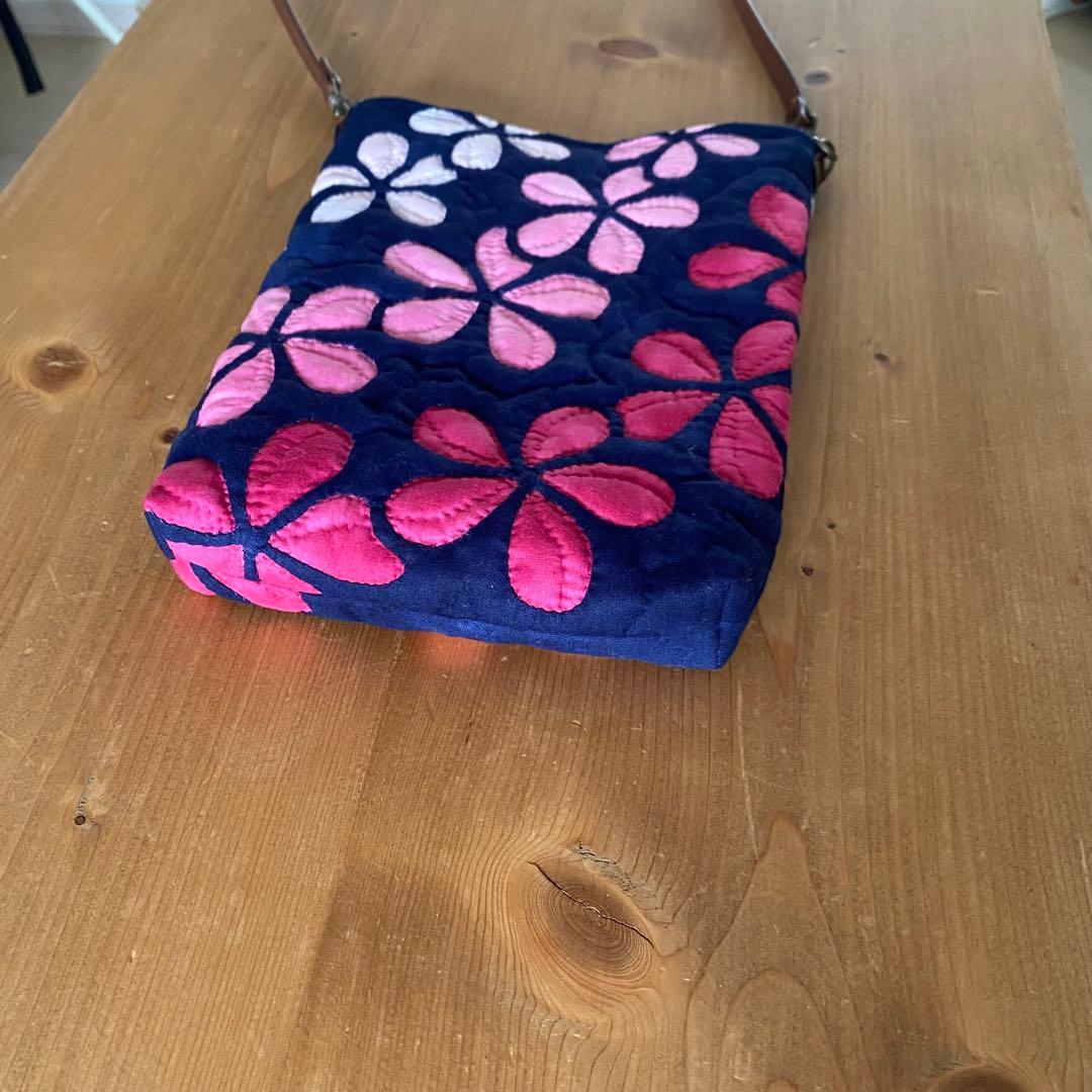 ハワイアンキルト◆ショルダーバッグ◆プルメリア◆ハンドメイド