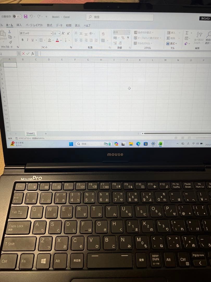Windowsノート本体 MousePro Core i7 16GB/SSD512GB