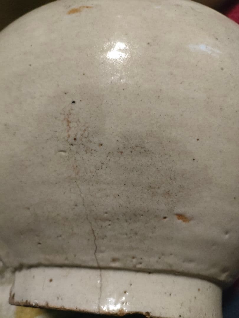 李朝白磁壺　時代物　骨董　朝鮮美術