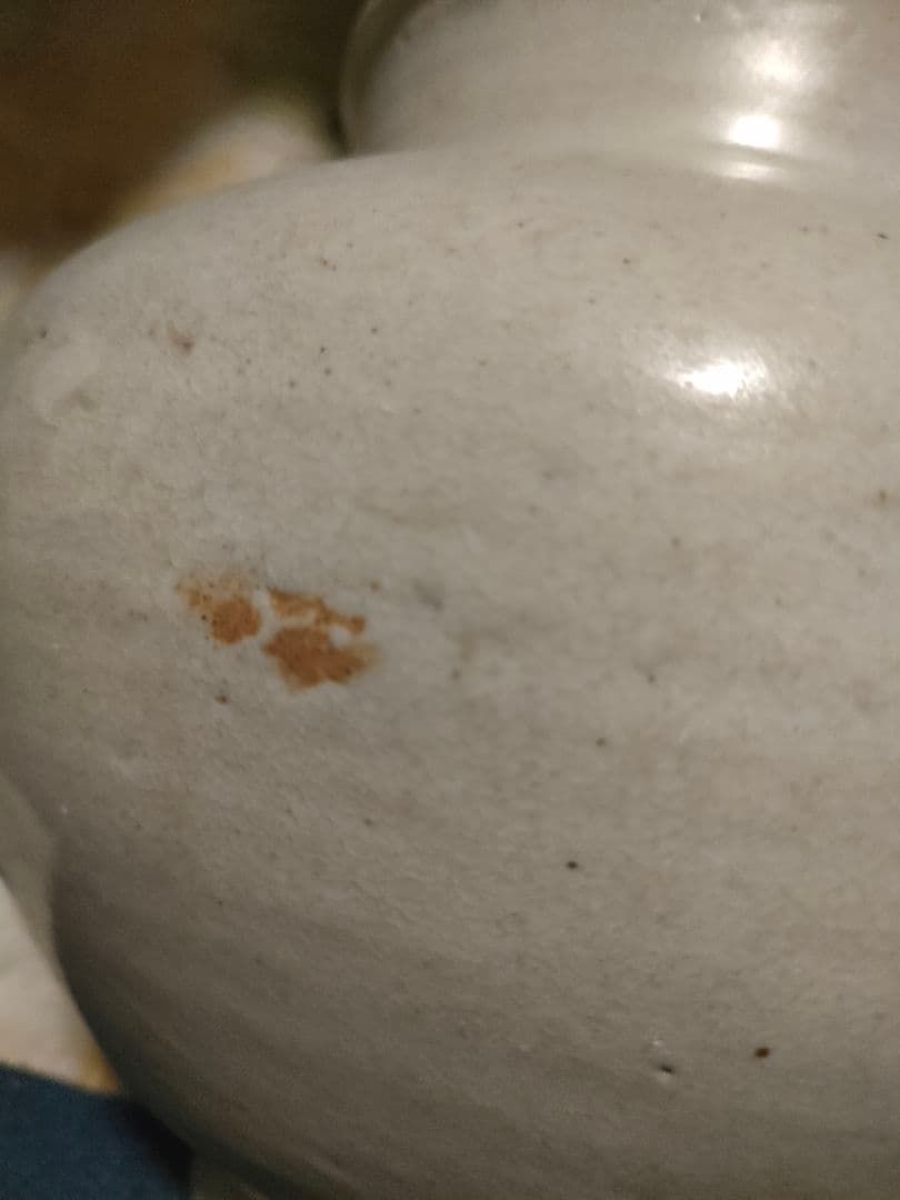 李朝白磁壺　時代物　骨董　朝鮮美術