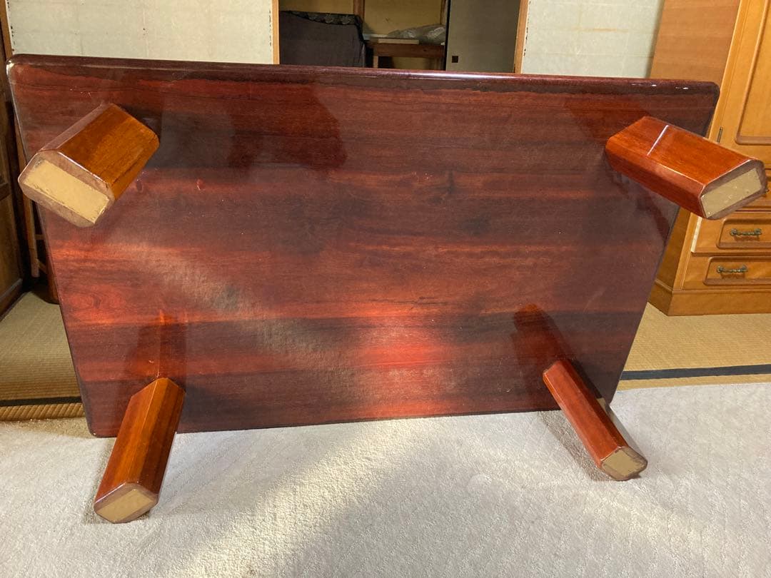 天然木の高級座卓（一枚板、匠職人の希少品）