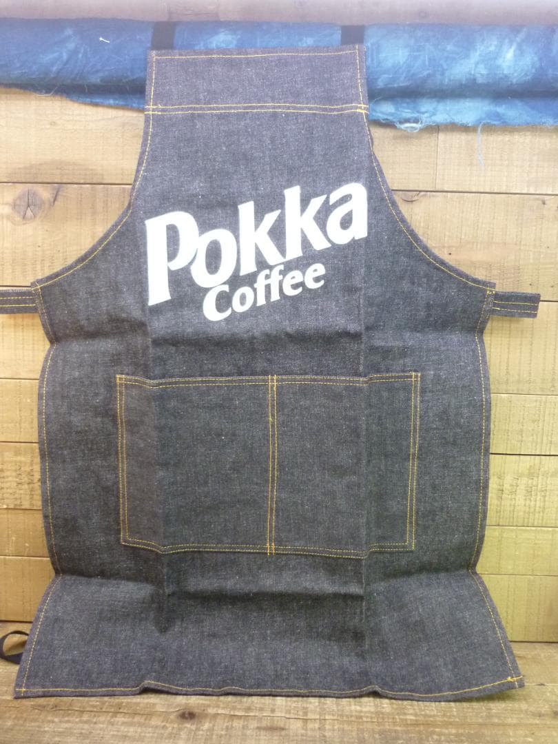 ポッカ コーヒー デニム ワークエプロン ５枚セット ノベルティ 缶コーヒー
