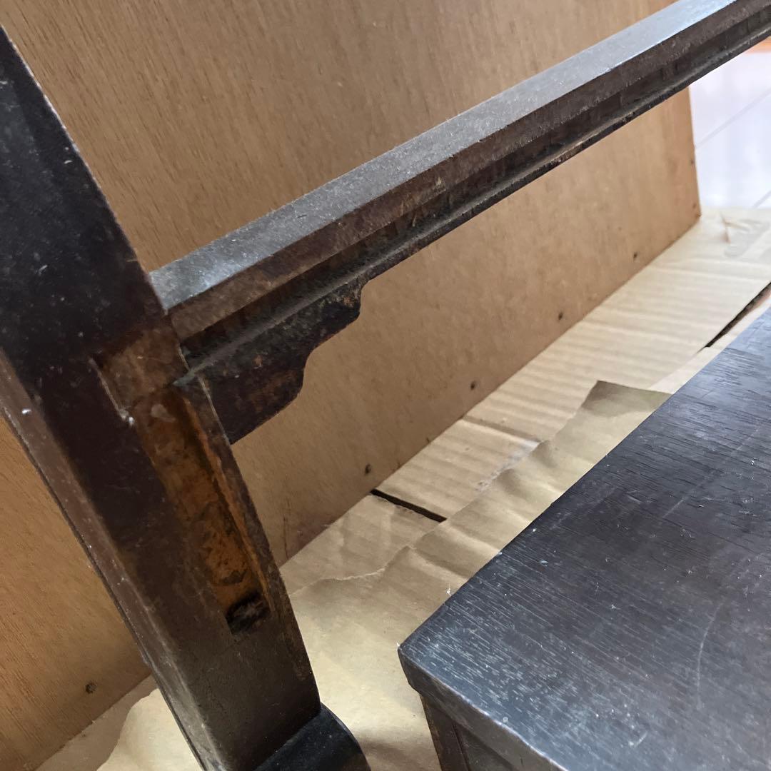 茶箪笥　飾り棚　茶棚　花台　昭和レトロ　猫脚　和風アンティーク　違い棚　煎茶棚