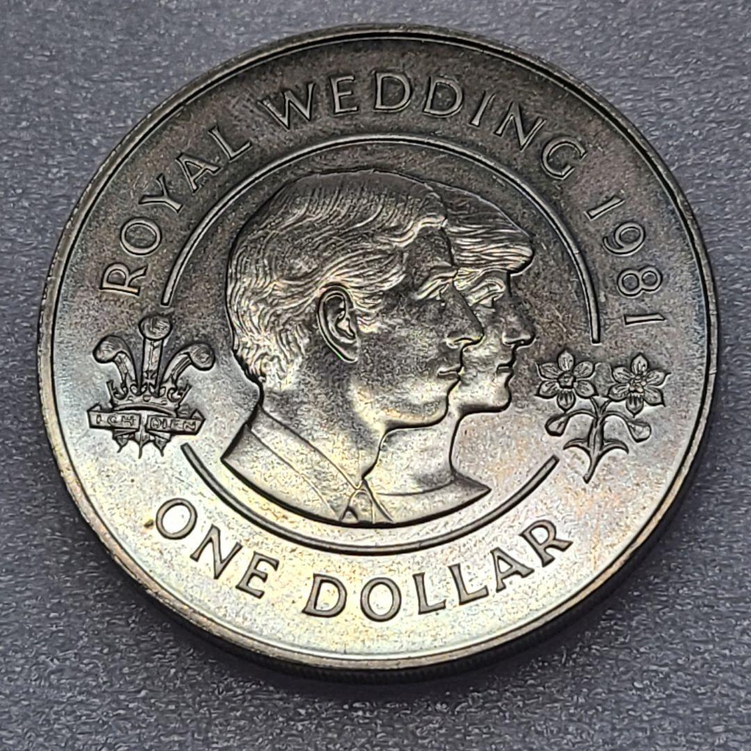 4375. 貴重　 美品　1981年　バミューダ エリザベス　1ドル　大型