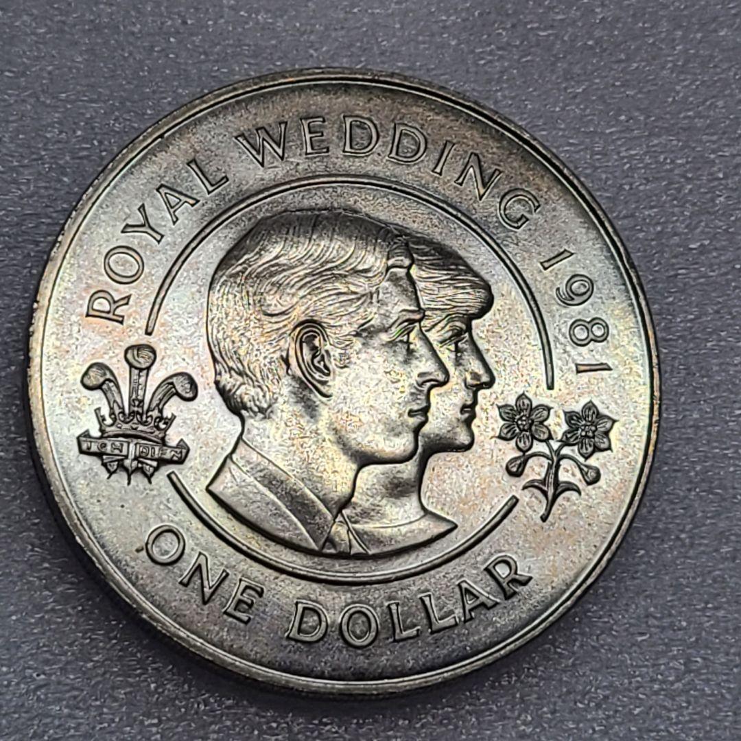 4375. 貴重　 美品　1981年　バミューダ エリザベス　1ドル　大型